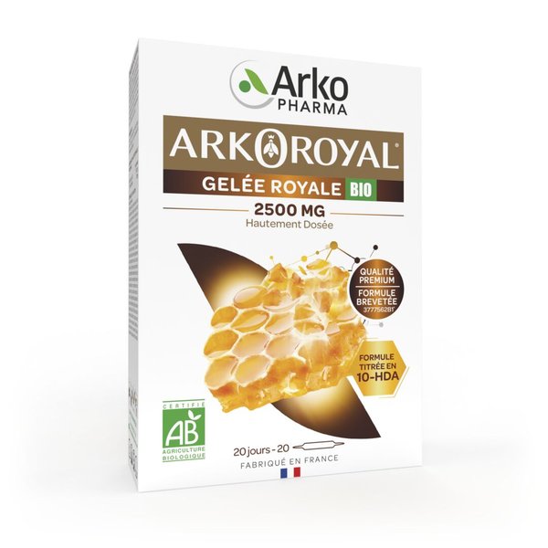 Arkoroyal® Gelée Royale BIO 2500 mg — 20 ampoules