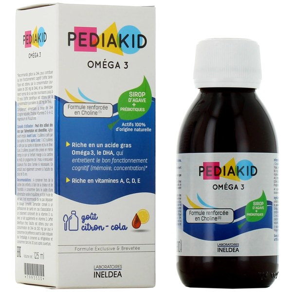 PEDIAKID OMEGA 3 FRAMB SP 125ML