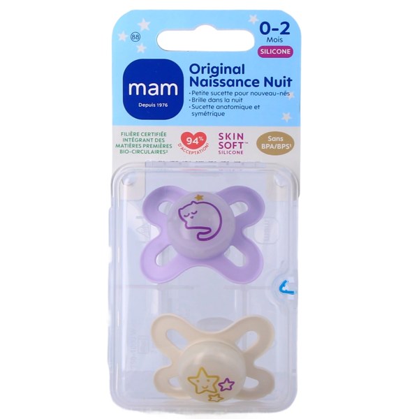SUCET MAM ORIGINAL NUIT 0-2M X2