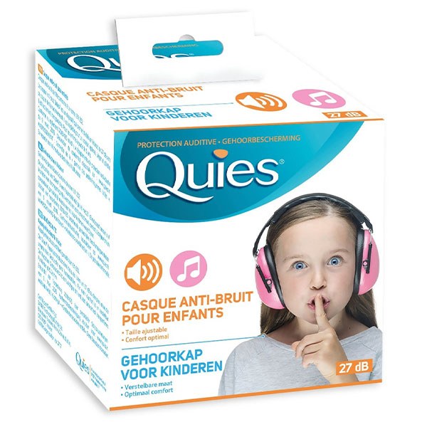 QUIES CASQUE ENF A/BRUIT ROSE
