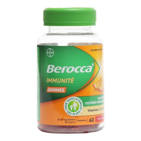 BEROCCA IMMUNITE ORANGE GOMME 60