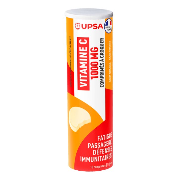 VITAMINE C 1000MG UPSA CPR CROQ 20