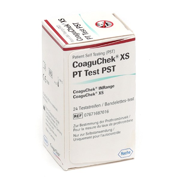 COAGUCHEK XS PT TEST PST 24