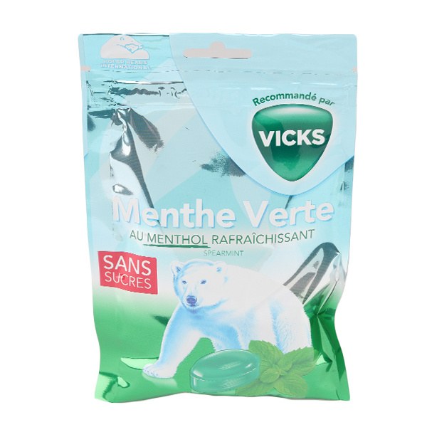 VICKS BONBONS MENTHE VERTE SS 72G
