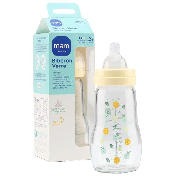 BIB MAM VER 1AGE DEB/2 BLEU 260ML
