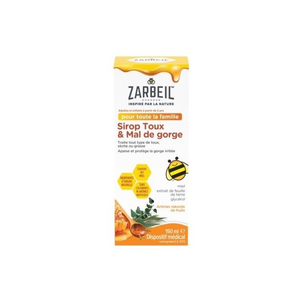 ZARBEIL SIROP AD/ENF TX&GORG 150ML