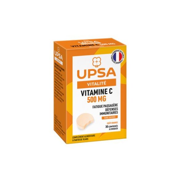 VIT C 500MG UPSA CPR CROQ 15 X2