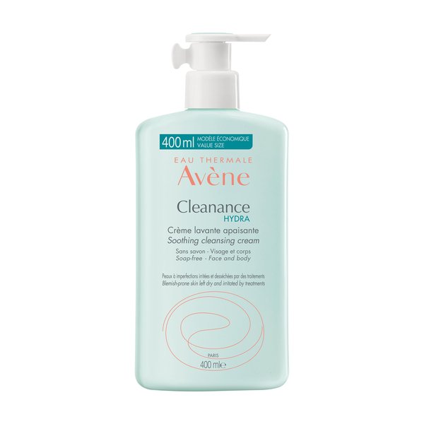 Eau Thermale Avène - Cleanance - Hydra Crème Lavante Apaisante - Peaux Desséchées et Irritées par Traitements 400 ml