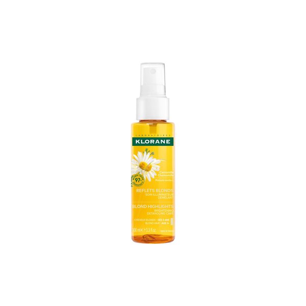 Klorane - Soin Reflets Blonds Illuminateur et Démêlant à la Camomille Médicinale - Cheveux Blonds 100 ml