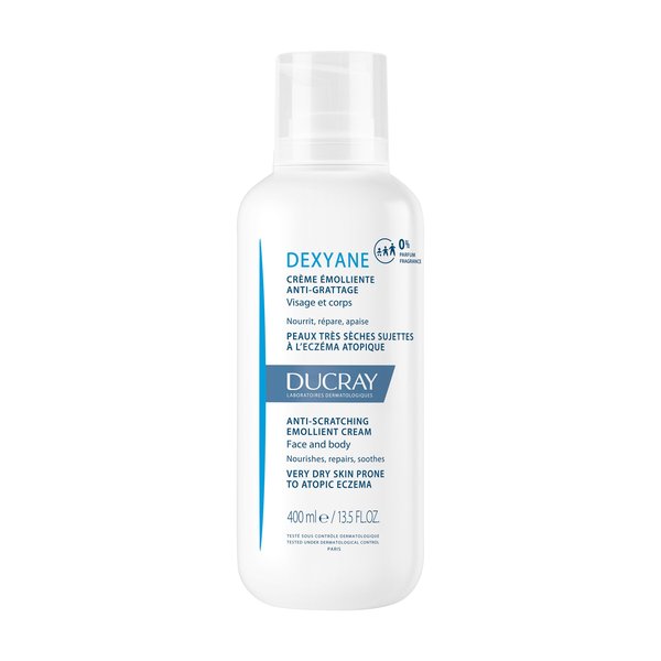 Ducray - Dexyane - Crème Émolliente Anti-Grattage Peaux Très Sèches et à Tendance Atopique 400 ml