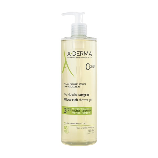 A-Derma Gel Douche Surgras les Indispensables 750 ml